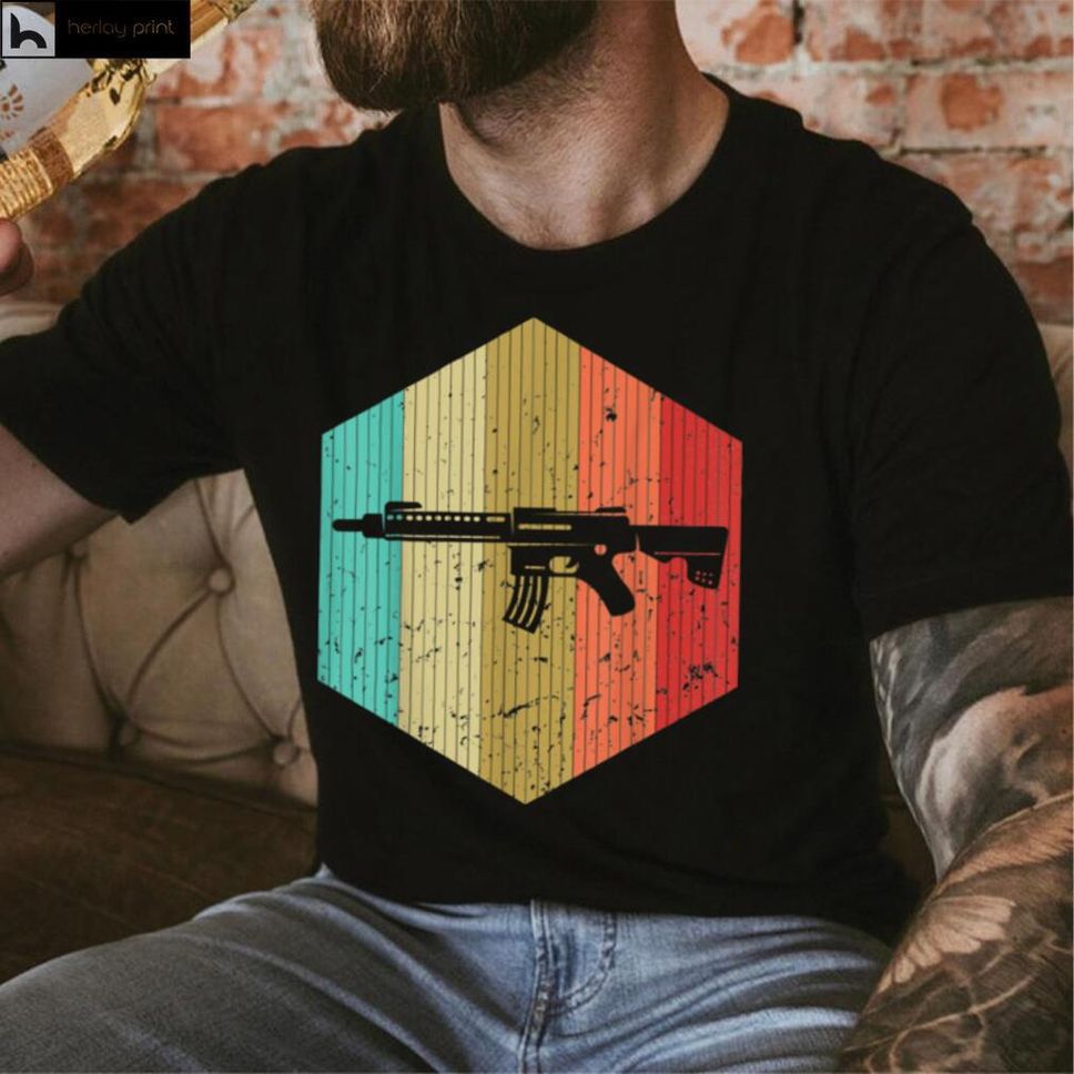 Vintage Gun Retro Gun Silhouette Shooting Lover 60s 70s T Shirt Hoodie, Sweater Shirt