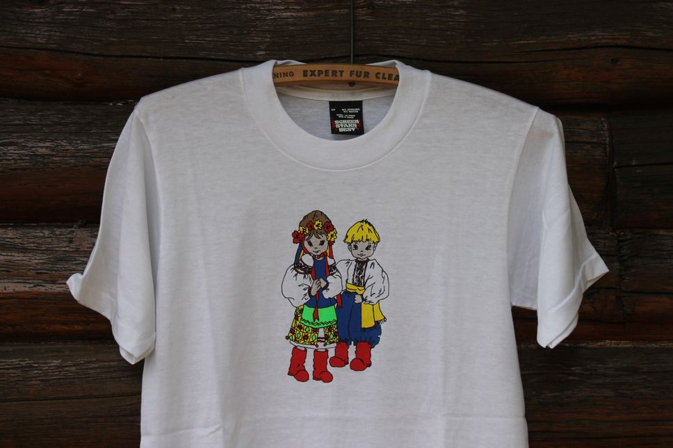 Vintage Screen Stars Single Stitch White TShirt With Cartoon Kids Image On Front