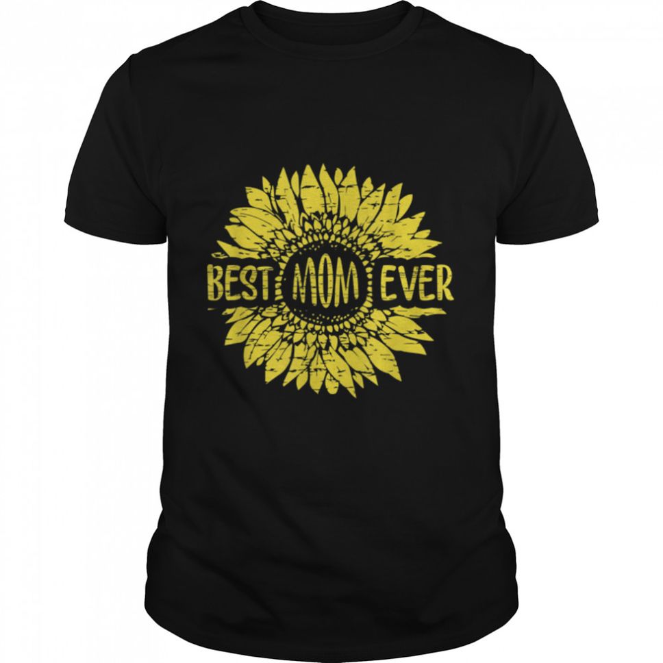 Vintage Sunflower Best Mom Ever Family Matching Mothers Day T Shirt B09W5PDQ9X