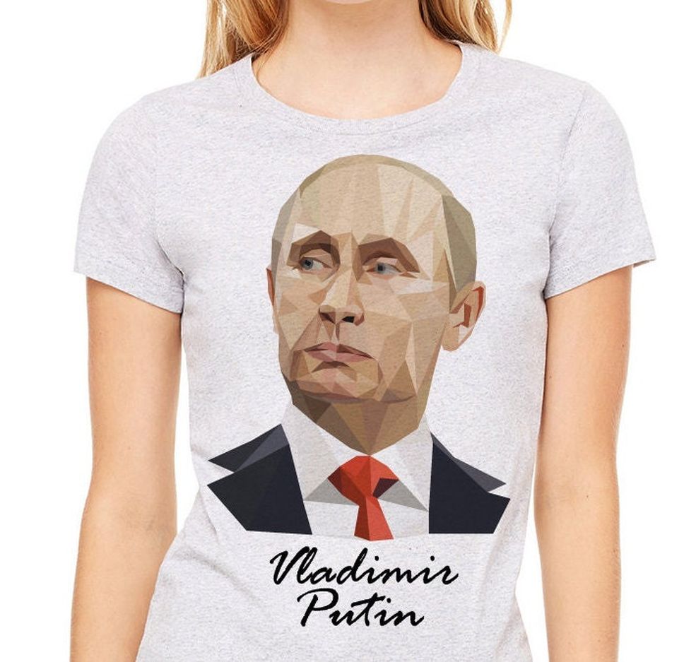 Vladimir Putin heather gray tshirt women's tshirt gray tee Vladimir Putin shirt Vladimir Putin tee Putin tshirt