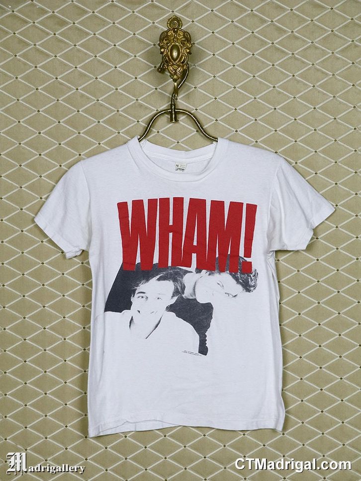 Wham shirt George Michael tshirt vintage rare Duran Culture Club aHa ABC Go Go's white tee soft thin SCREEN STARS New Wave 1980s 1984