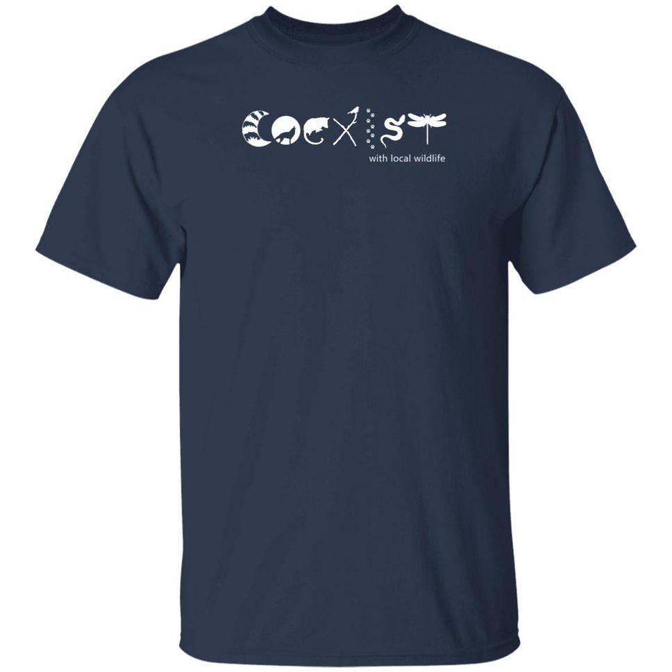 Wolf Conservation Center Nywolf Merch Coexist With Local Wildlife T Shirt