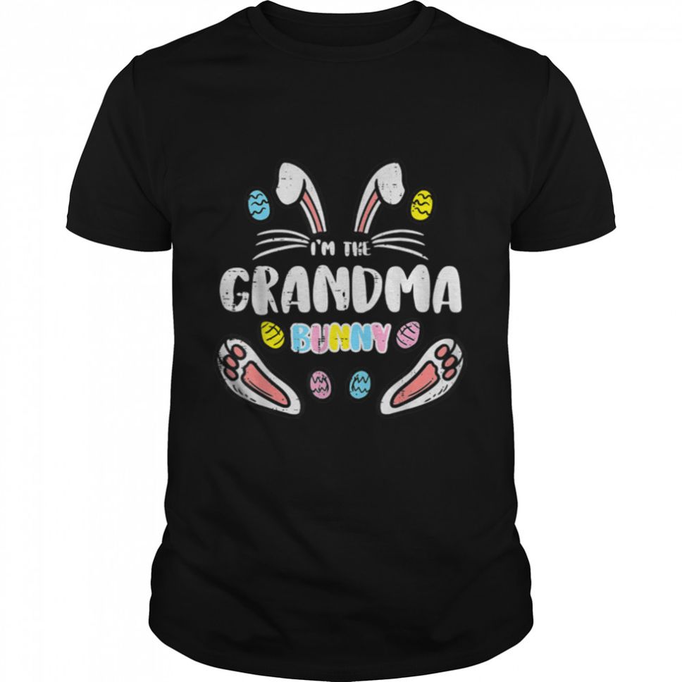 Womens Grandma Bunny Rabbit Easter Family Matching Nana Mimi T Shirt B09W586D5V