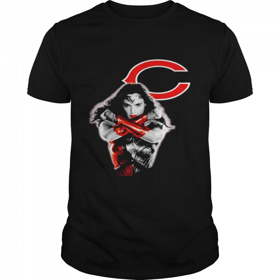Wonder Woman Chicago Bears logo Tshirt