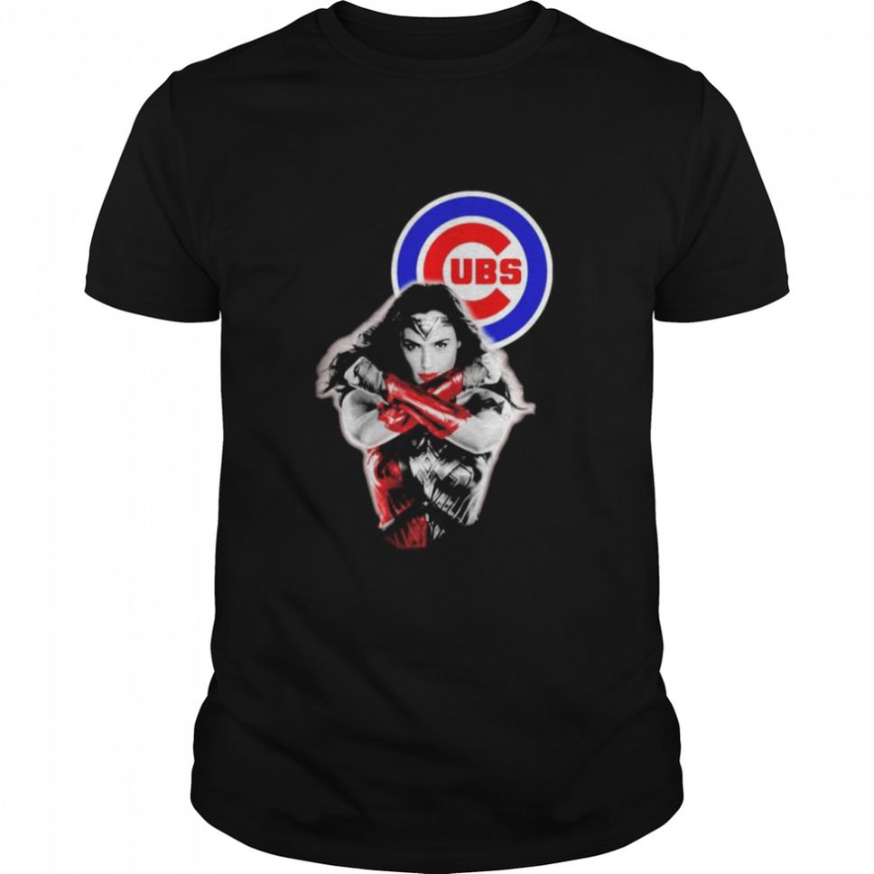 Wonder Woman Chicago Cubs logo Tshirt