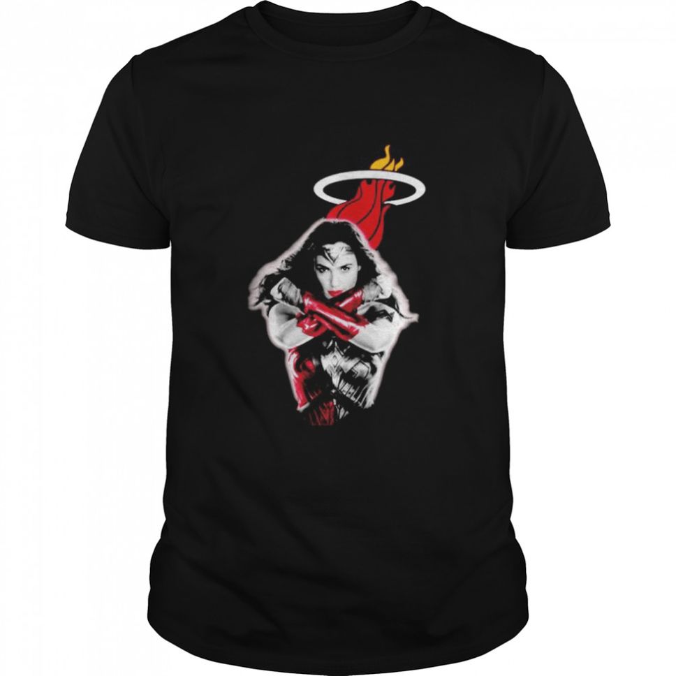Wonder Woman Miami Heat Logo T Shirt