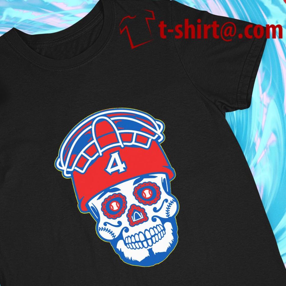 Yadier Molina Sugar Skull logo Tshirt