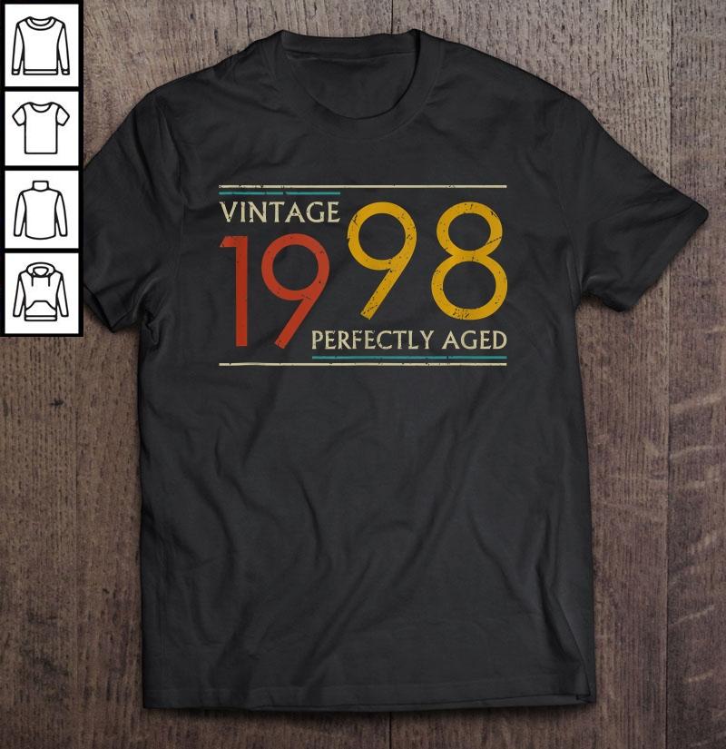 1998 22Nd Birthday Ideas Funny Perfectly Aged Vintage 1998 Tank Top Tee Shirt