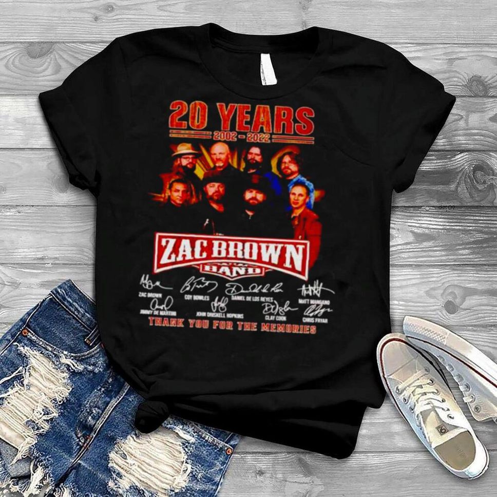 20 Years Of Zac Brown Band 2002 2022 Signatures Shirt