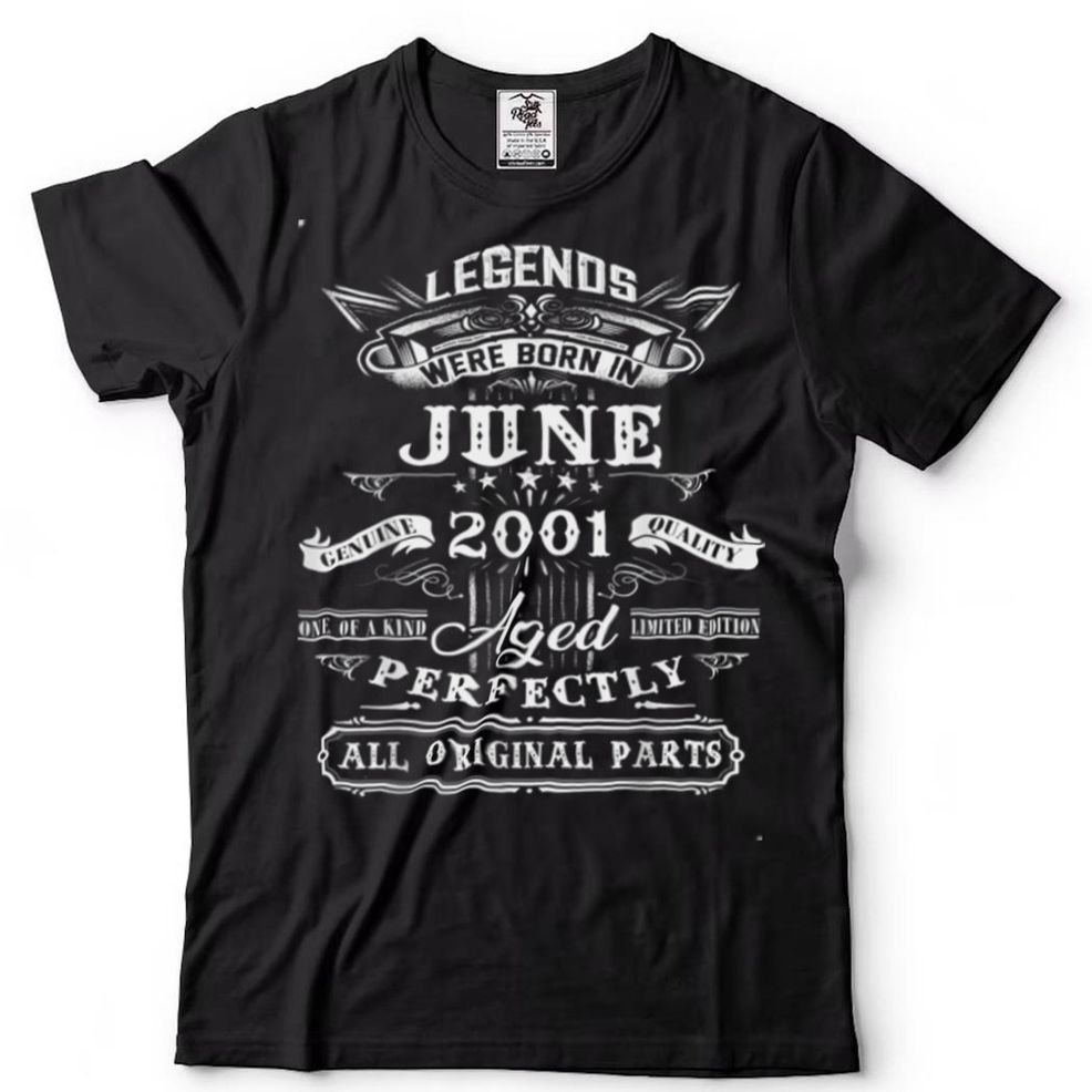 21st Birthday Gift For Legends Born June 2001 21 Years Old T Shirt (2)