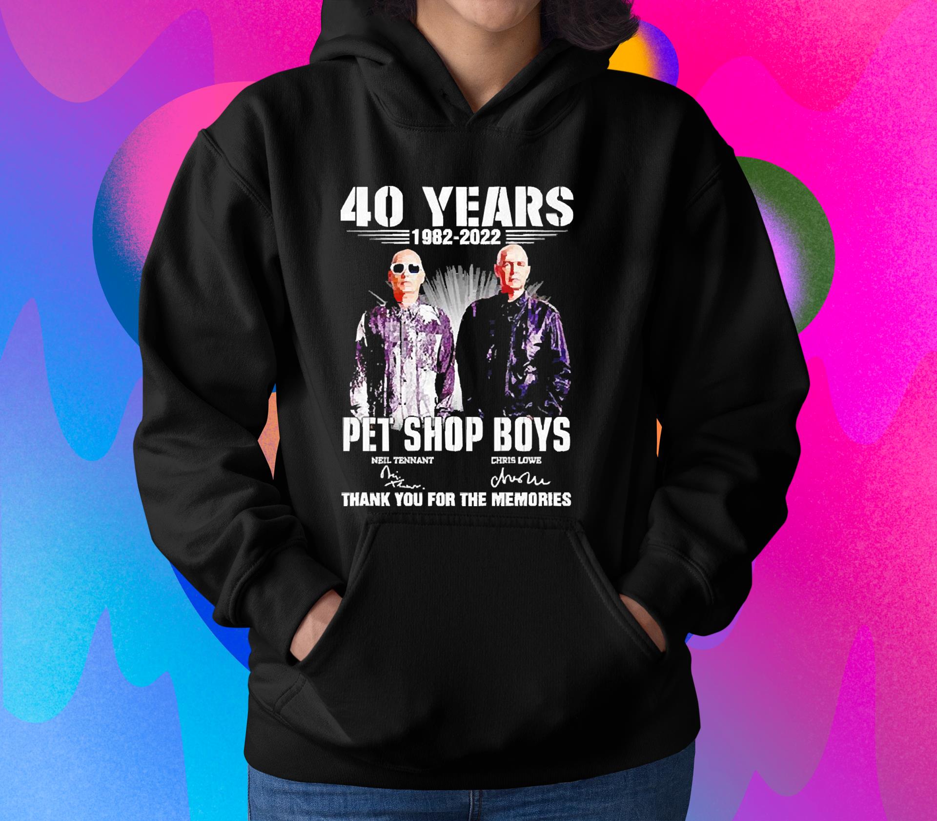 40 Years 1982 2022 Pet Shop Boys Thank You For The Memories Shirt