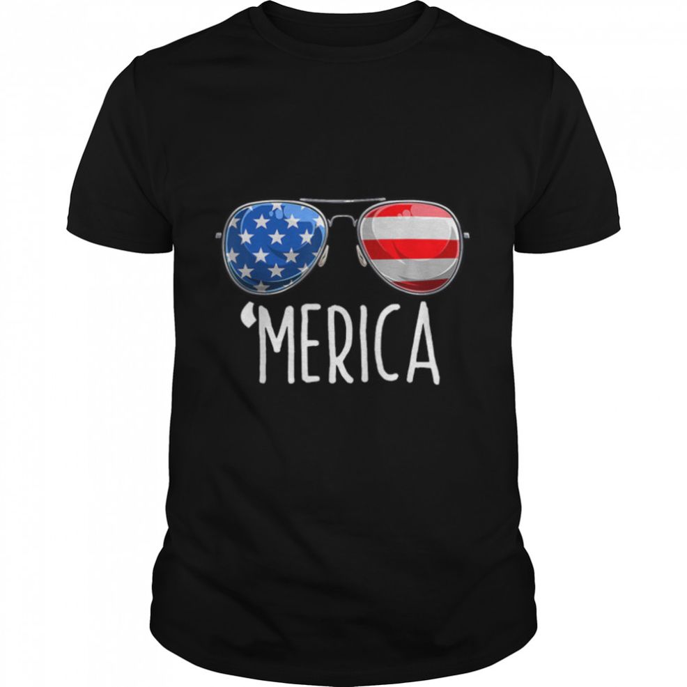 4th Of July ‘MERICA Sunglasses All America USA Flag T Shirt B09ZHMC899