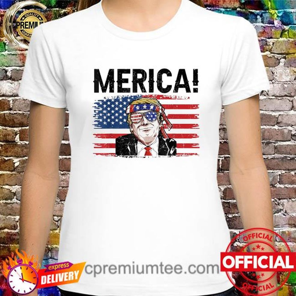 4th Of July Merica Trump Usa American Flag Vintage Shirt