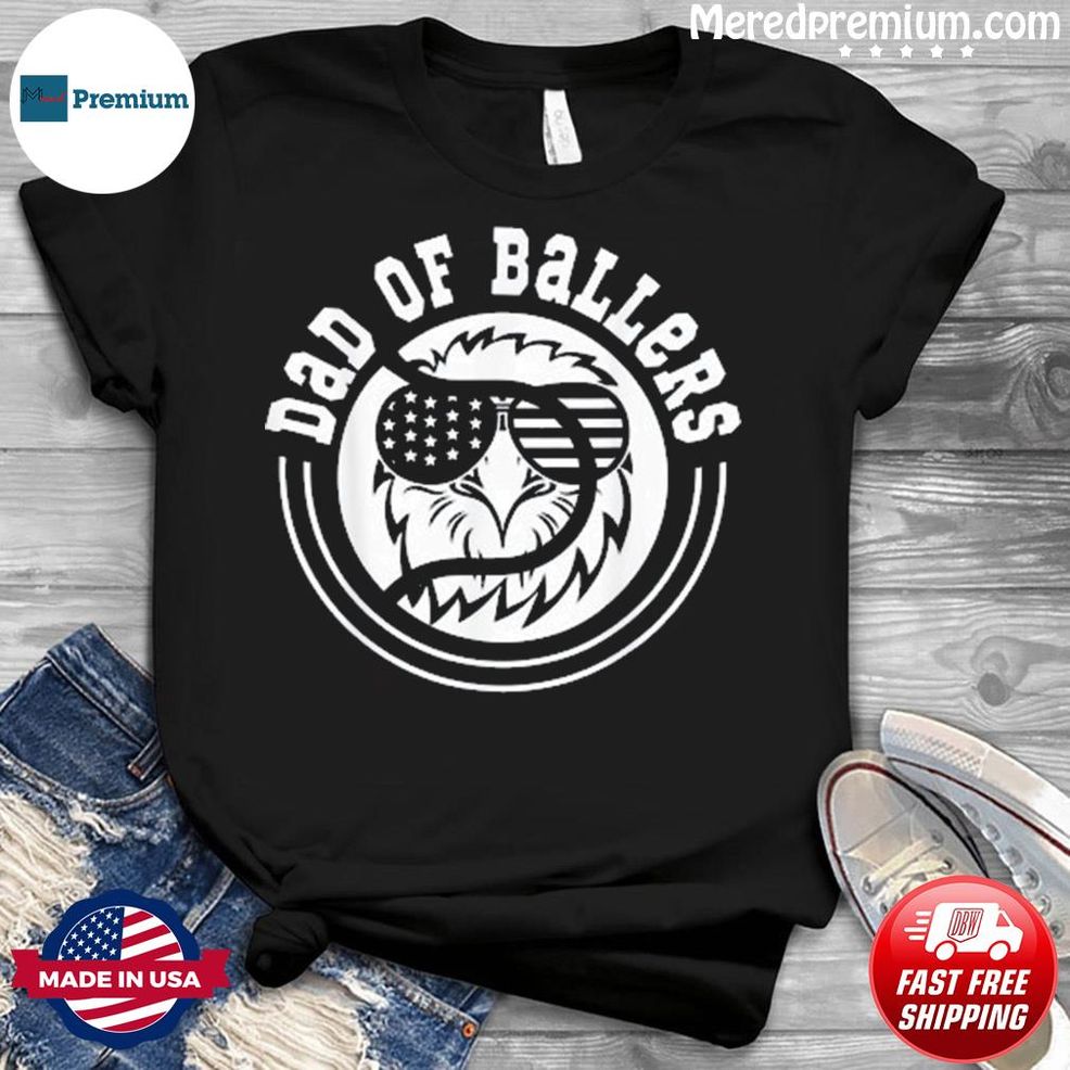 4th Of July USA Flag Daddy Of Baseball Dad Of Ballers Shirt