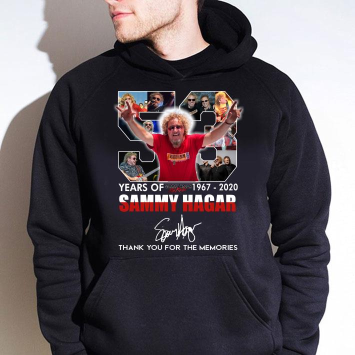 53 Years Of Sammy Hagar 1967 2020 Signature Thank You For The Memories Shirt D98 Hoodie