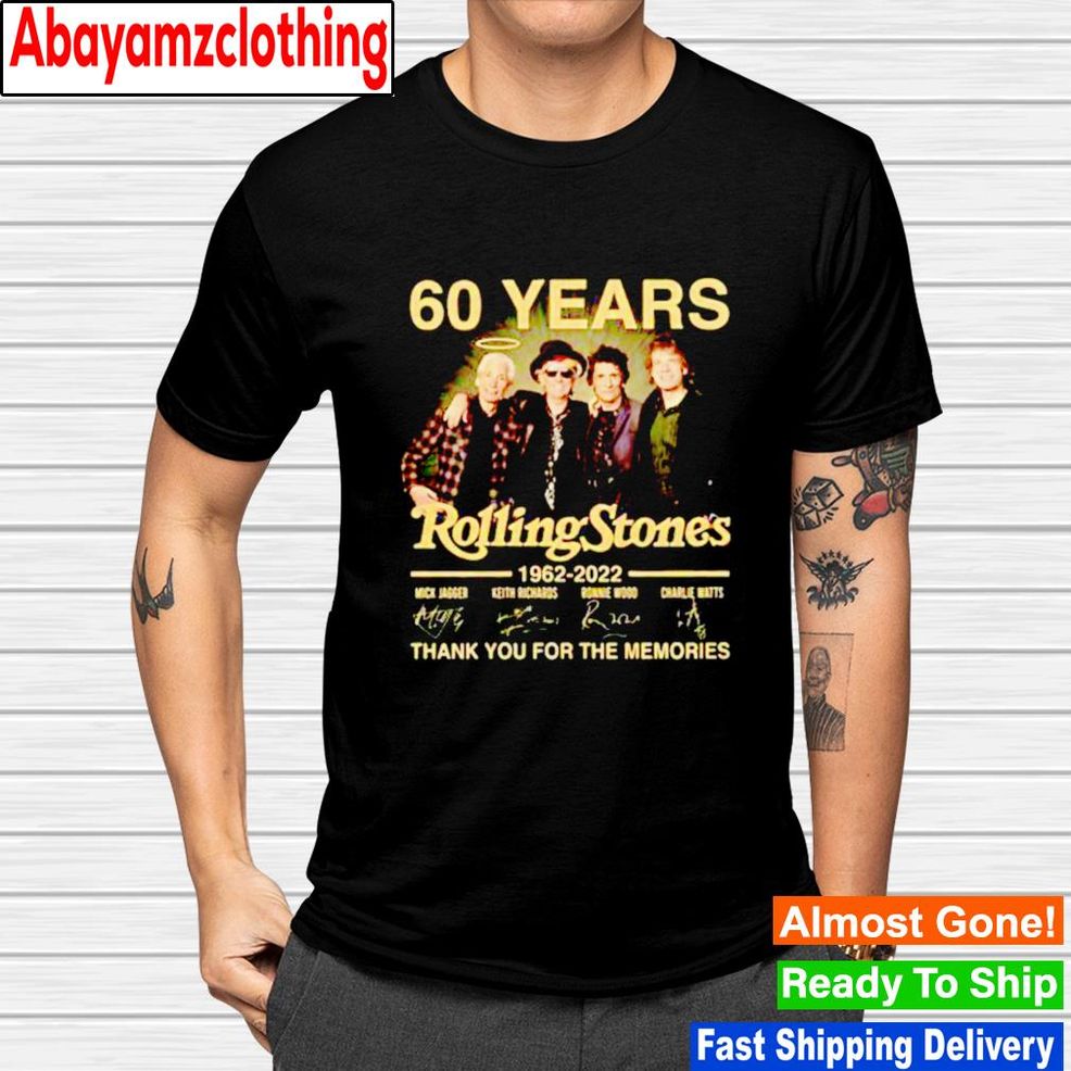 60 Years The Rolling Stones 1962 2022 Thank Memories Signature Shirt