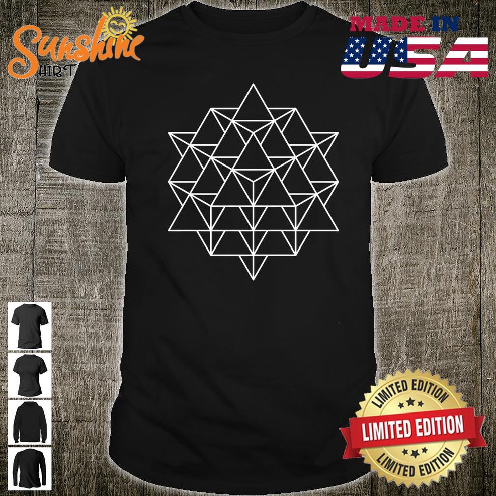 64 Tetrahedron Grid Sacred Geometry Pyramid Flower Of Life Shirt