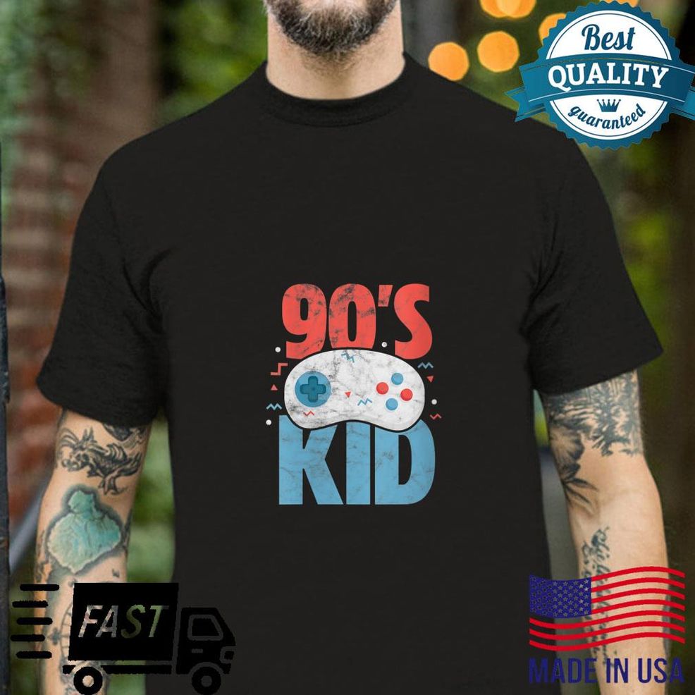 90's Kid 1990s 90s Costume Game Controller Retro Vintage Shirt