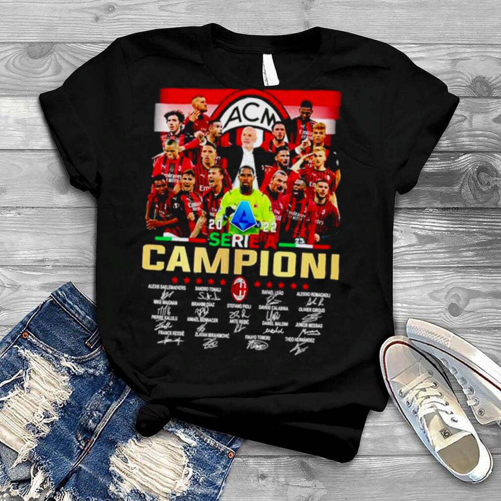 AC Milan 2022 Serie A Campion signatures shirt
