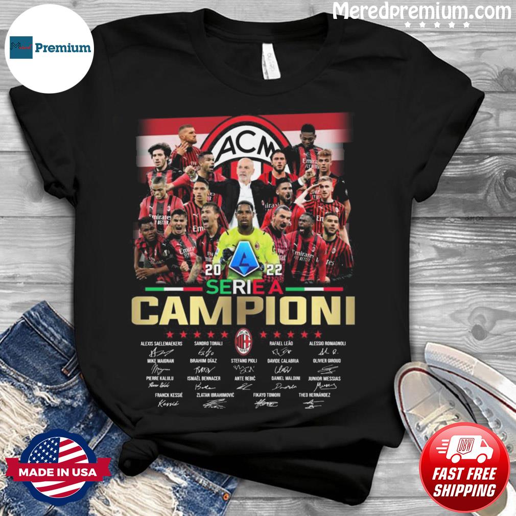Ac Milan Team 2022 Serie A Campioni Shirt