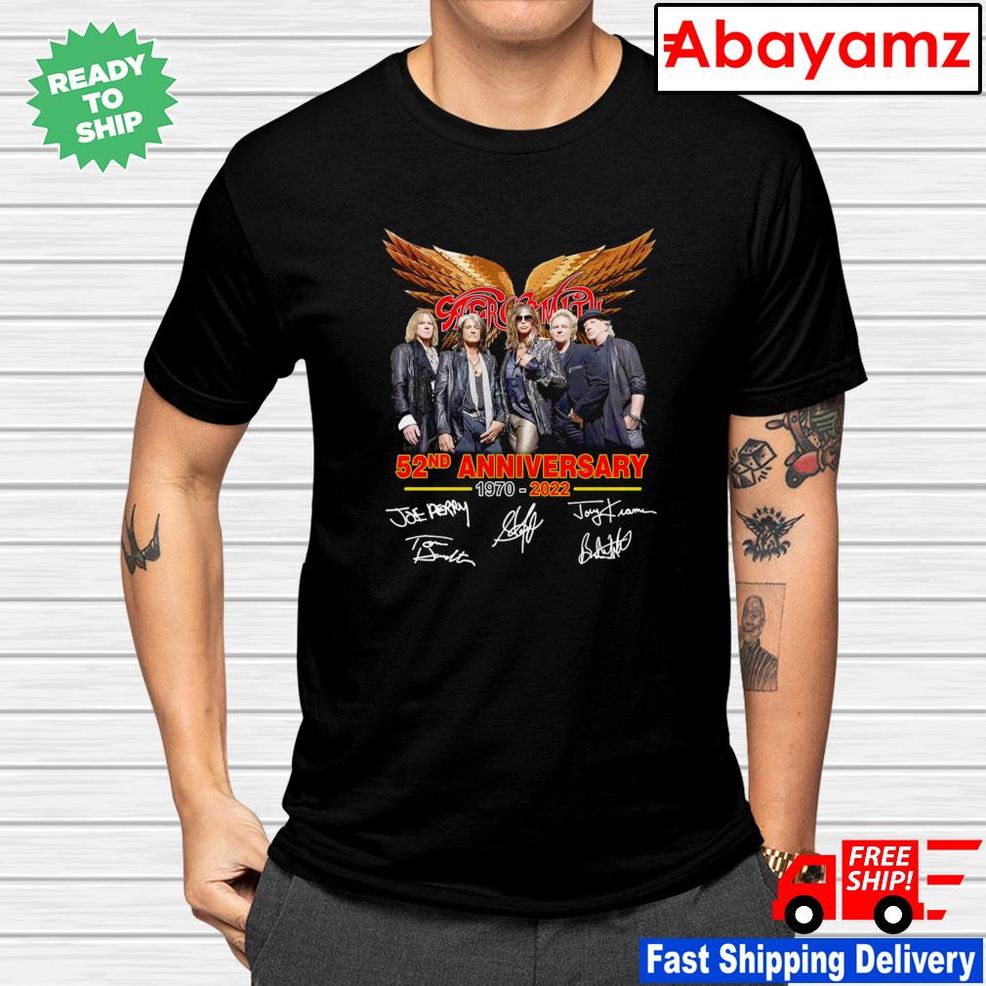 Aerosmith 52nd Anniversary 1970 2022 Signature Shirt
