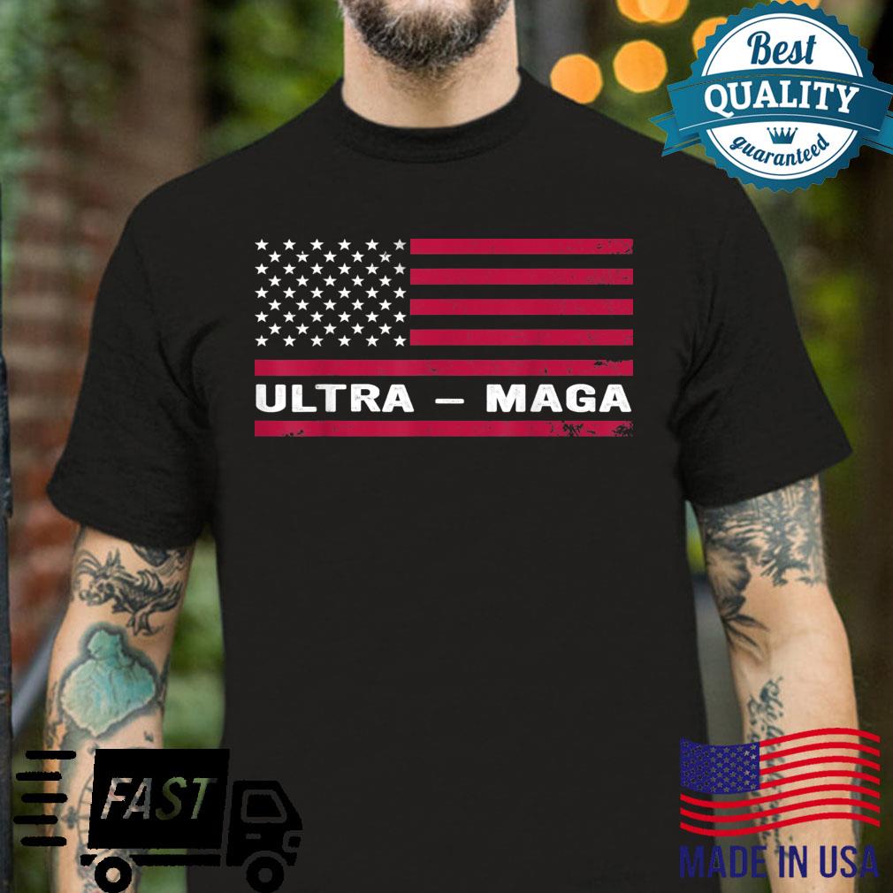 American Flag Outfit Black American Flag Ultra Maga Shirt