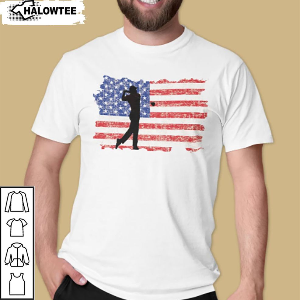 American Flag Tiger Woods Silhouette PGA Tour 2022 T Shirt