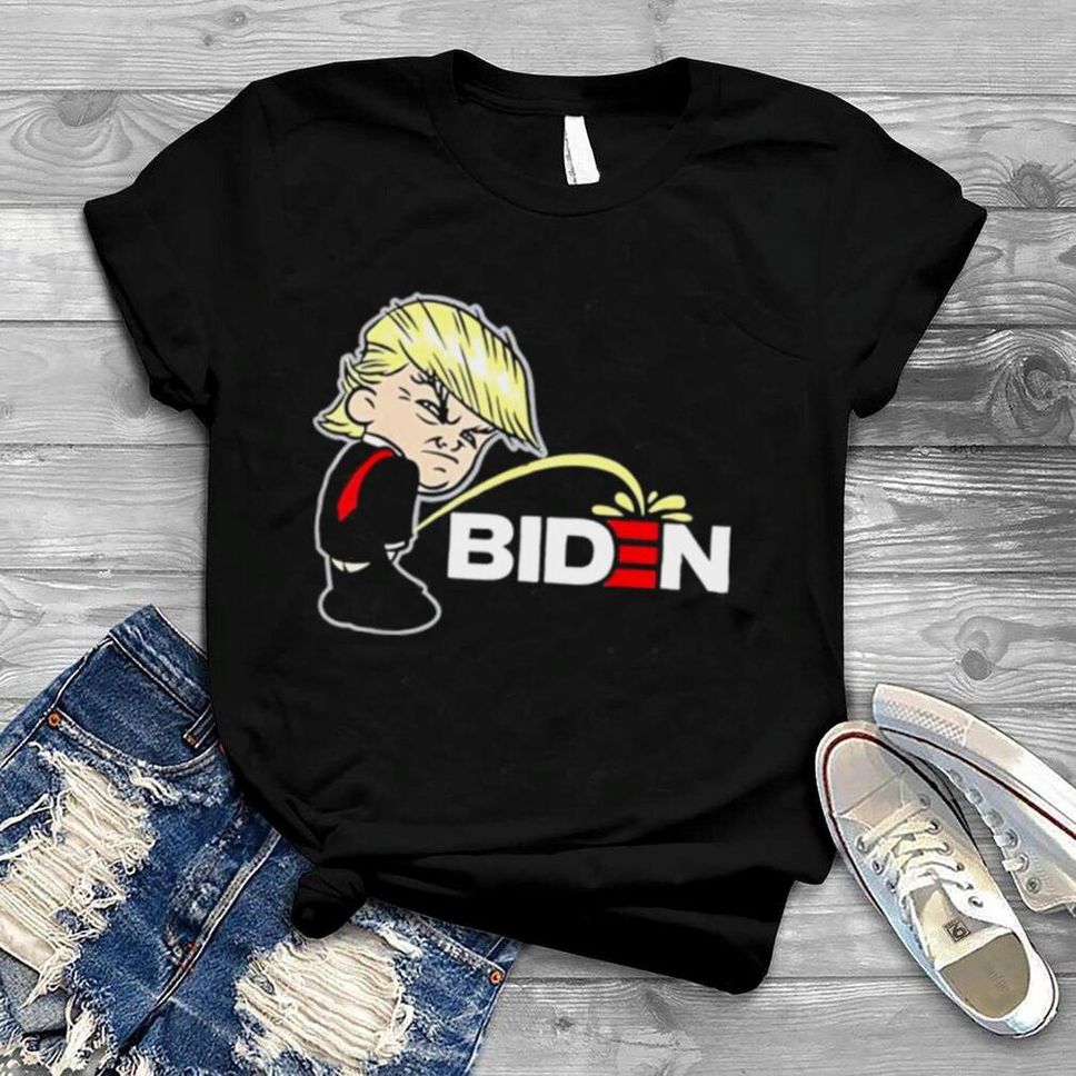 AntI Biden Trump Peeing Pissing On Biden Political Shirt