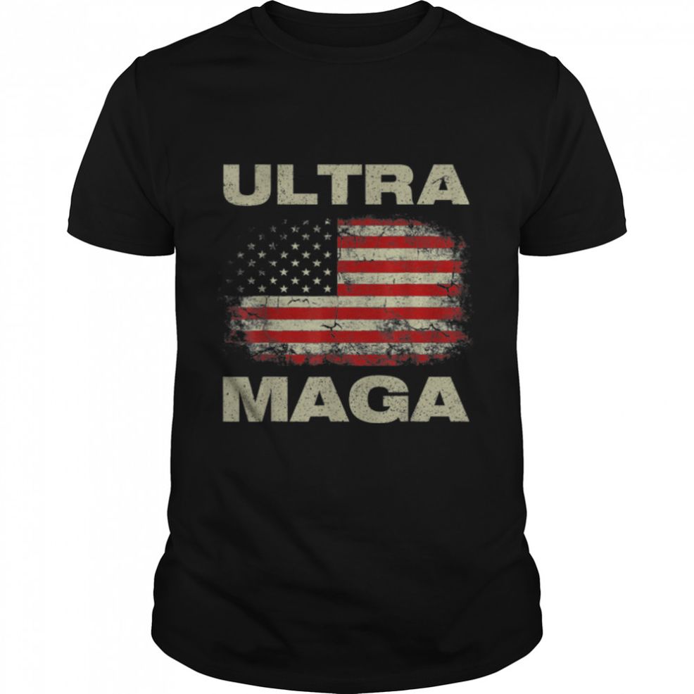 Anti Joe Biden Ultra Maga American Flag US T Shirt B0B186Y3TR