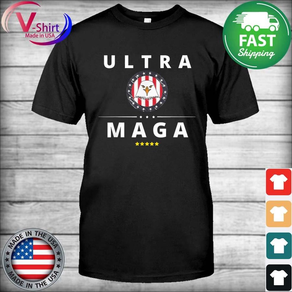 Anti Joe Biden Ultra Maga Pro Trump Support USA Flag T Shirt