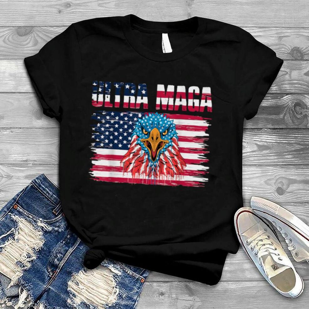Anti Joe Biden Ultra Maga Shirt Funny Anti Biden US Flag T Shirt B0B185C24G