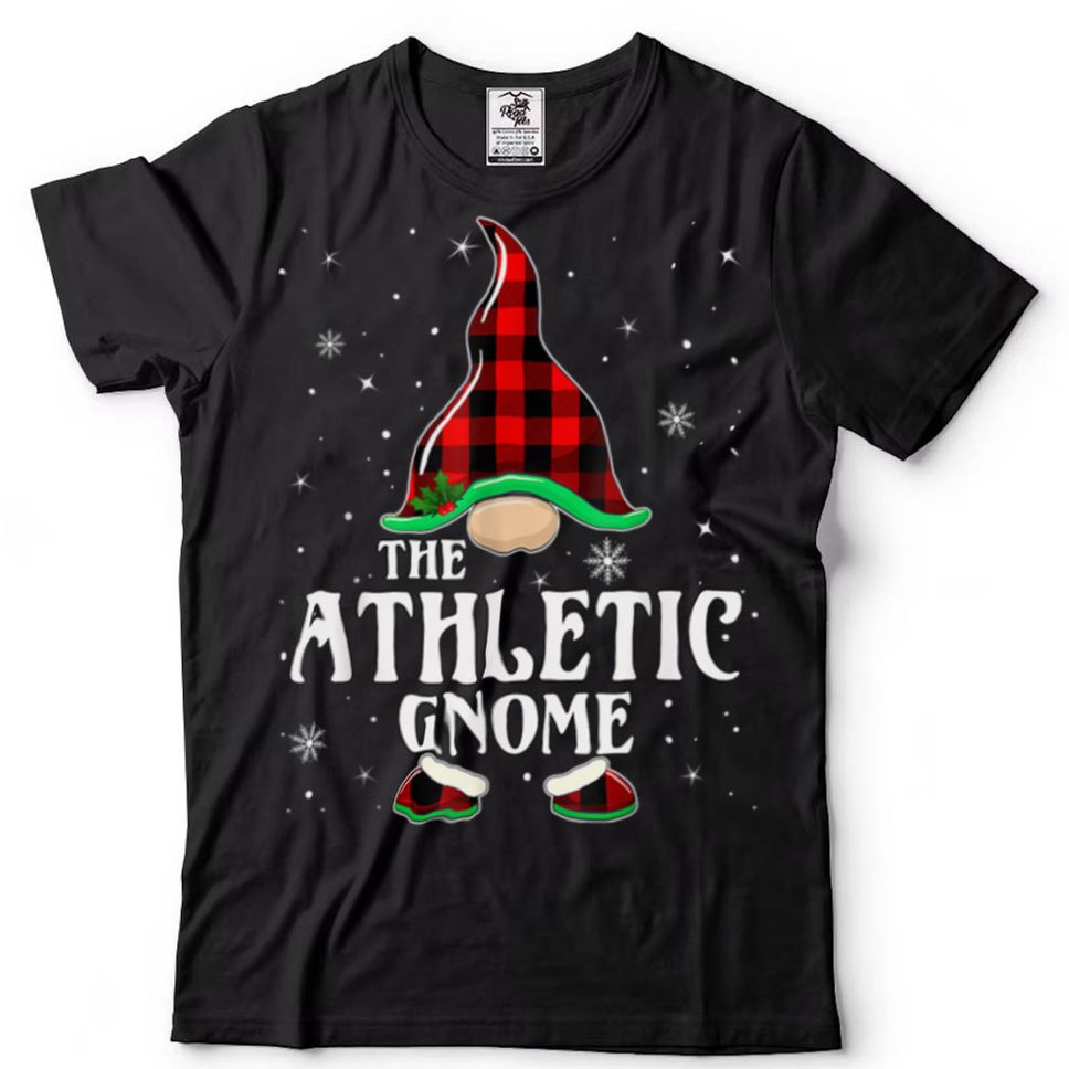 Athletic Gnome Buffalo Plaid Matching Family Christmas T Shirt