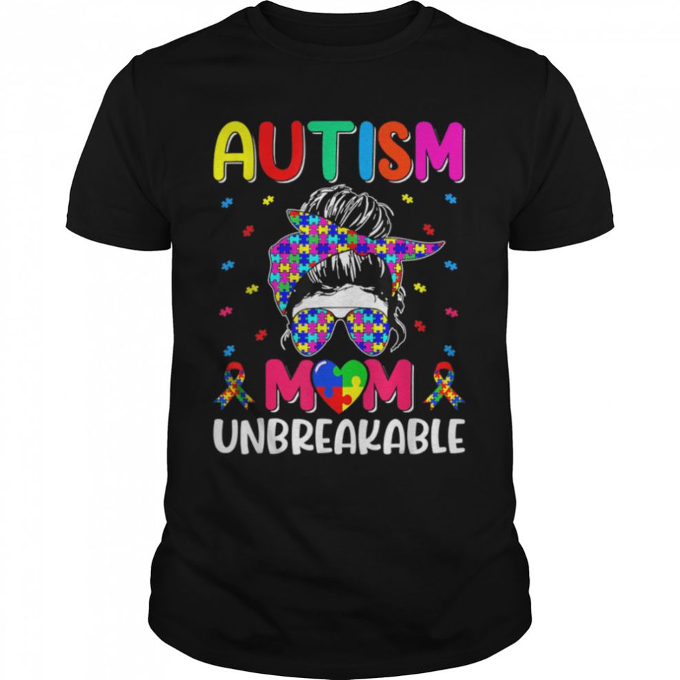 Autistic Autism Awareness Mom Life Shirt Women Bleached T Shirt B09W9JTT4H