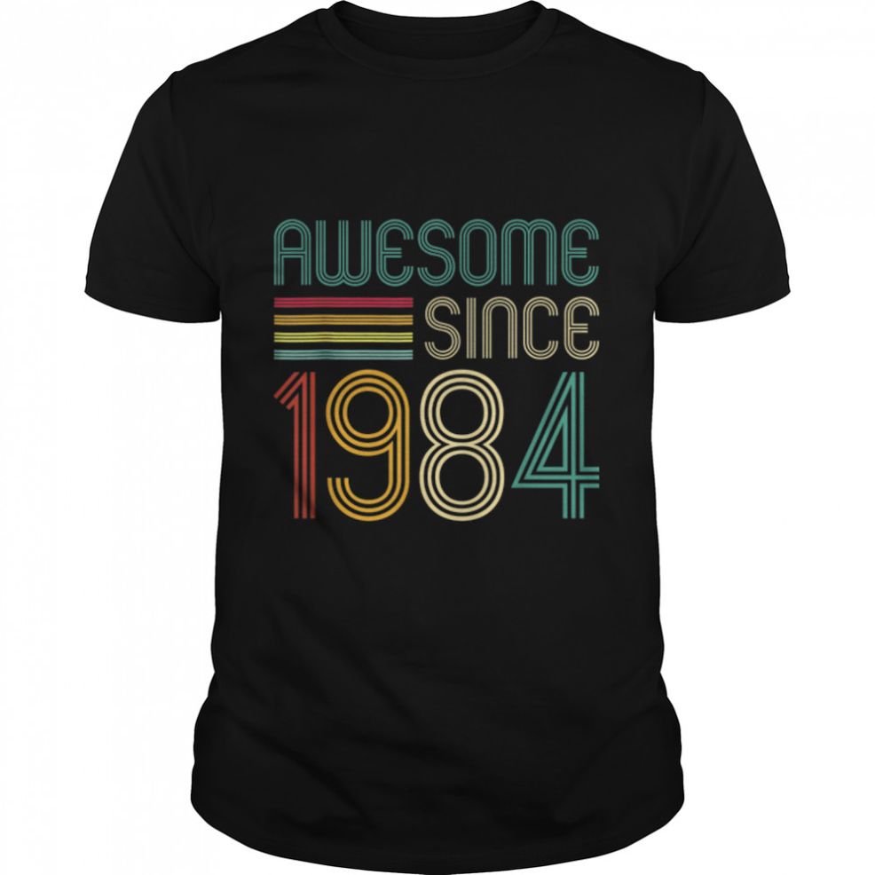 Awesome Since 1984 38th Birthday Retro T Shirt B09ZKTD1H1