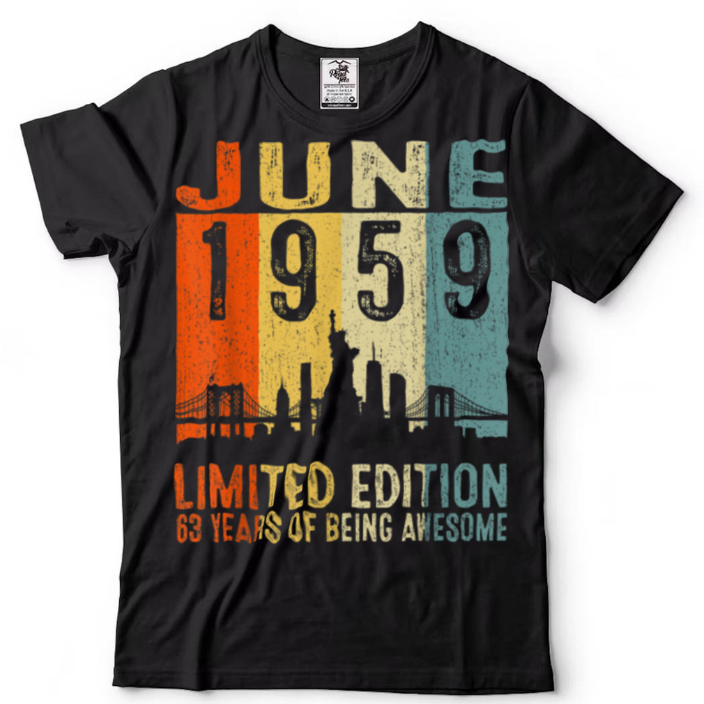 Awesome Since June 1959 63rd Birthday Vintage Retro T Shirt