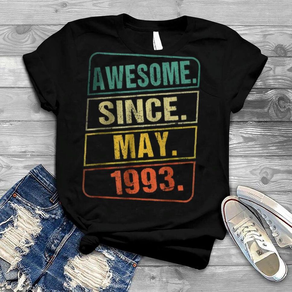 Awesome Since May 1993 Vintage 29 Year Old 29th Birthday T Shirt