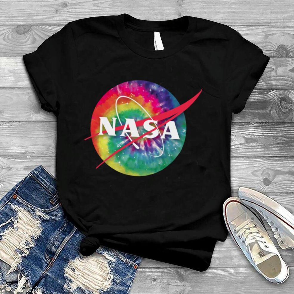 Awesome Tie Dye Nasa Logo Shirt Hippie Nasa Shirt Gift Idea Pullover Hoodie B08FT3B4P1