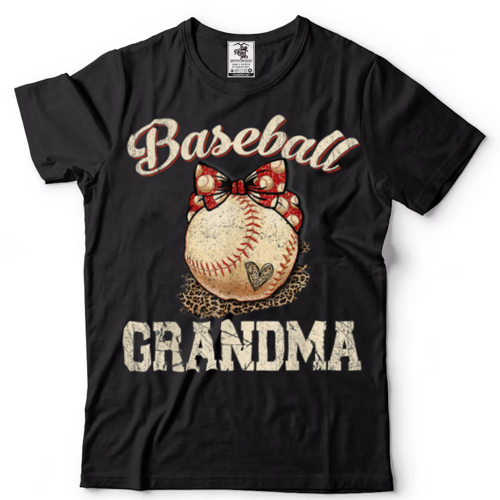 Baseball Grandma Leopard Tee Ball Funny Mother’s Day Shirts T Shirt