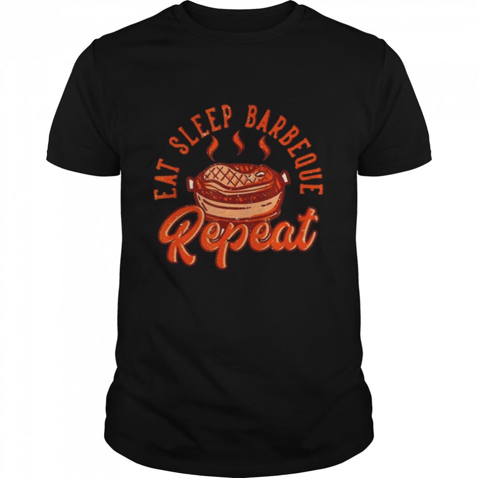 Bbq Grilling Eat Sleep Repeat Vintage Grillmeister T Shirt