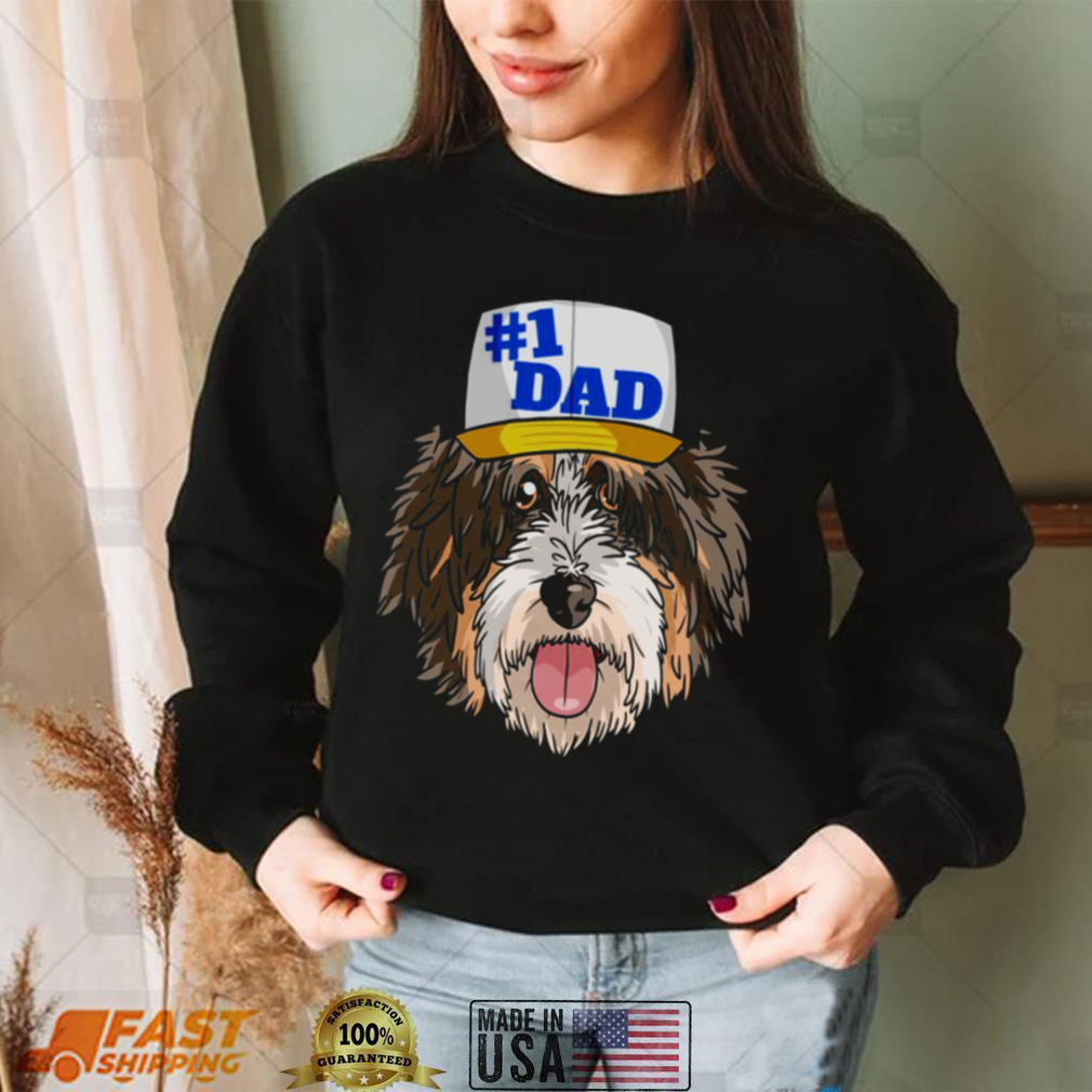 Bernedoodle 1 Dog Dad Fathers Day Shirt