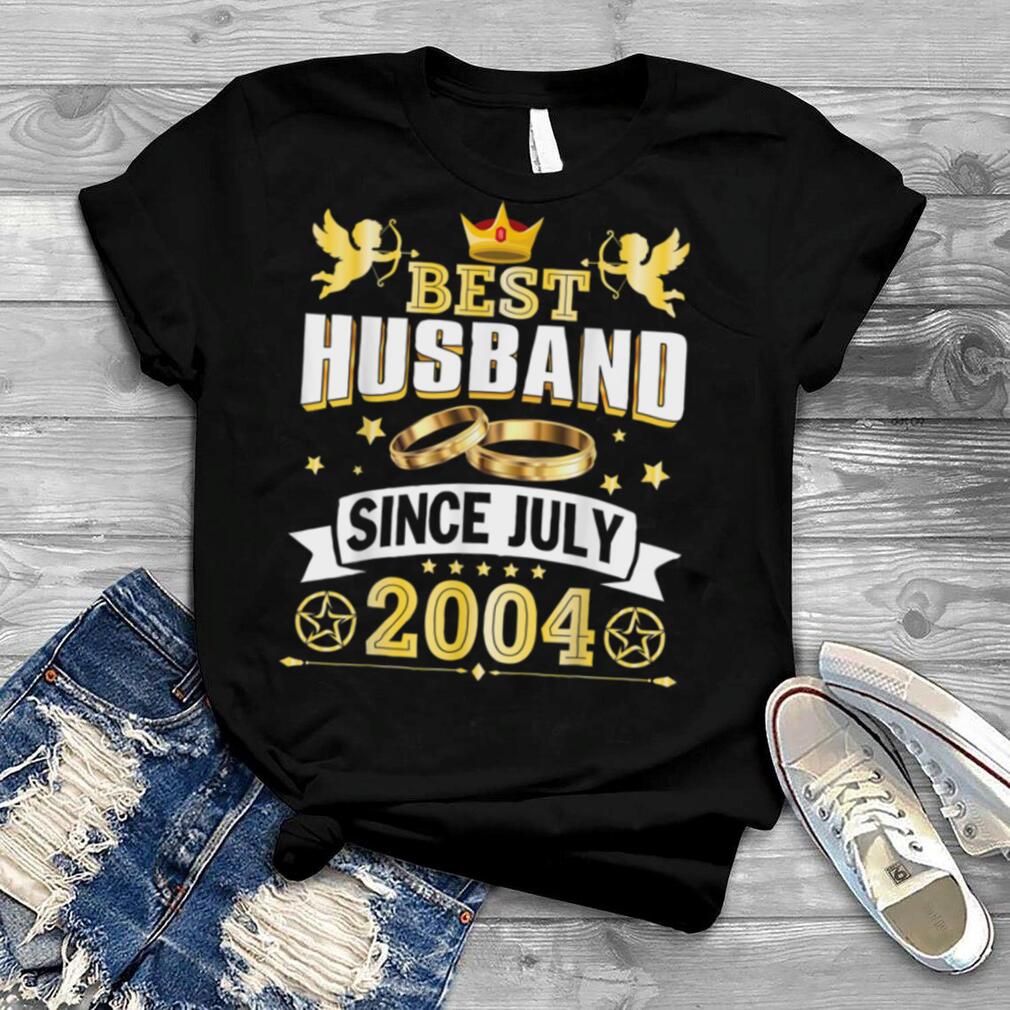 Best Husband Since July 2004 Happy Wedding Married 18 Years T Shirt
