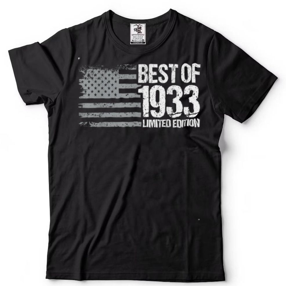Best Of 1933 Limited Edition 89th Birthday Gifts US Flag T Shirt