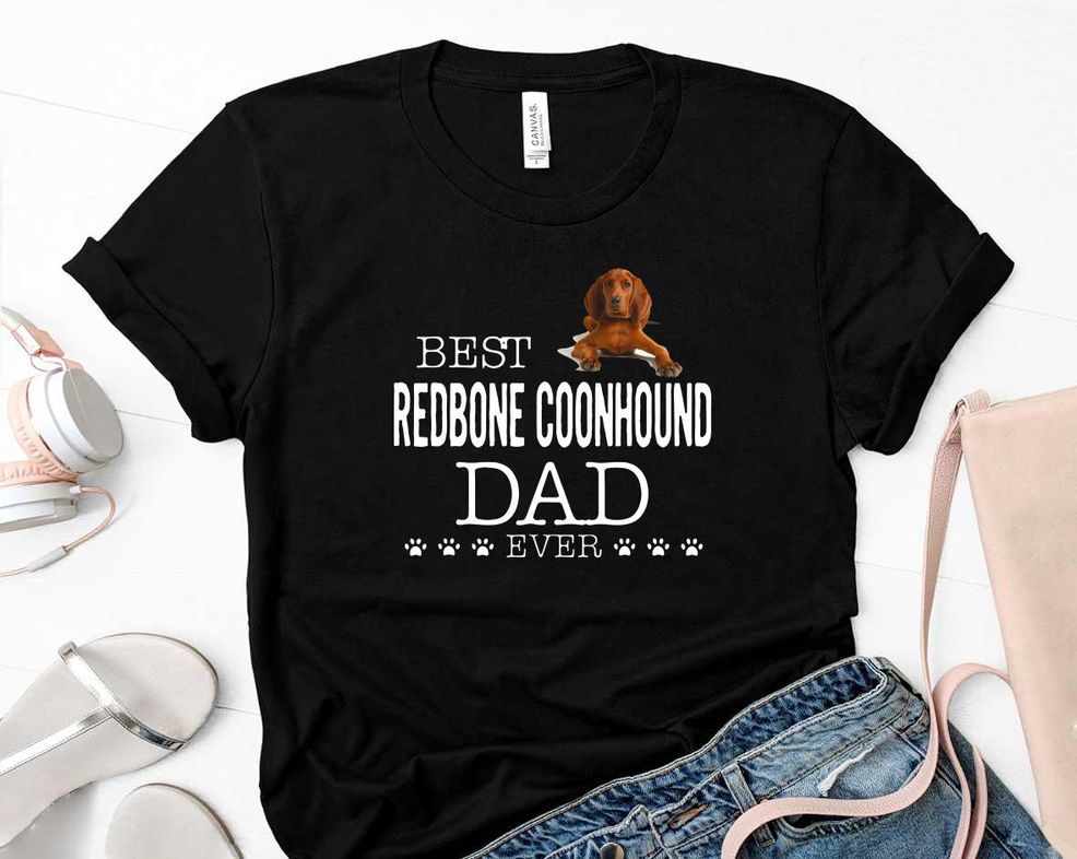 Best Redbone Coonhound Dad Ever Fathers Day Gift Shirt
