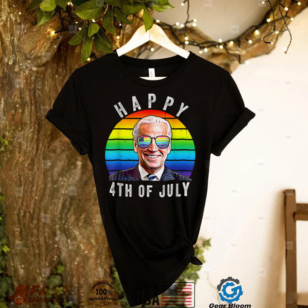 Biden Gay Happy 4th of July Vintage US Flag LGBT Pride Month T Shirt
