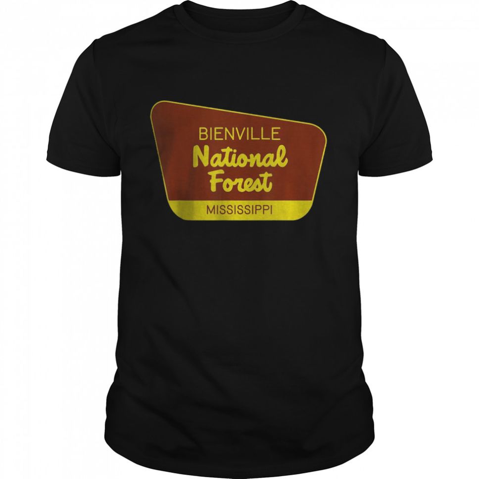 Bienville National Forest Mississippi Retro Sign T Shirt
