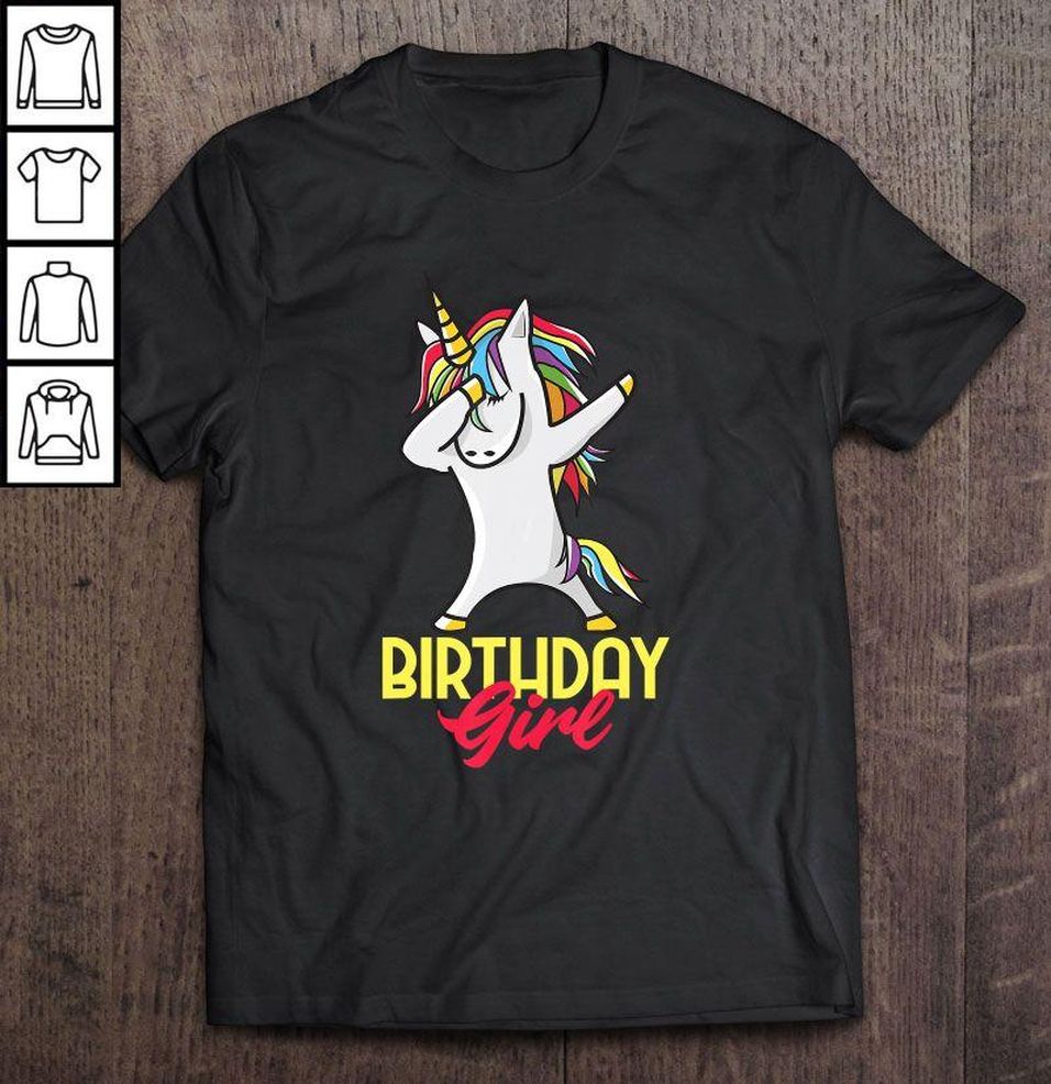 Birthday Girl Rainbow Unicorn TShirt