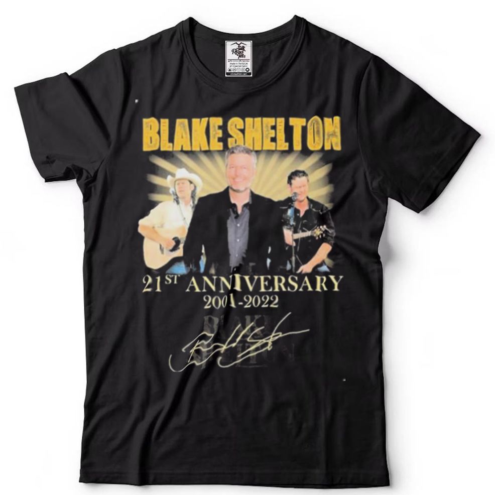 Blake Shelton 21st Anniversary 2001 2022 Signatures Thank You For The Memories Shirt