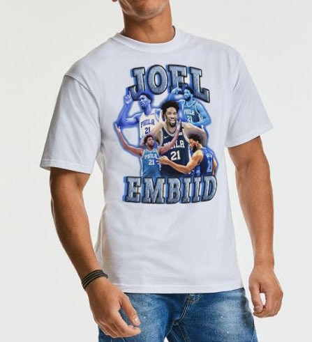 Blue Vintage Joel Embiid Philadelphia 76ers Basketball Unisex T-Shirt