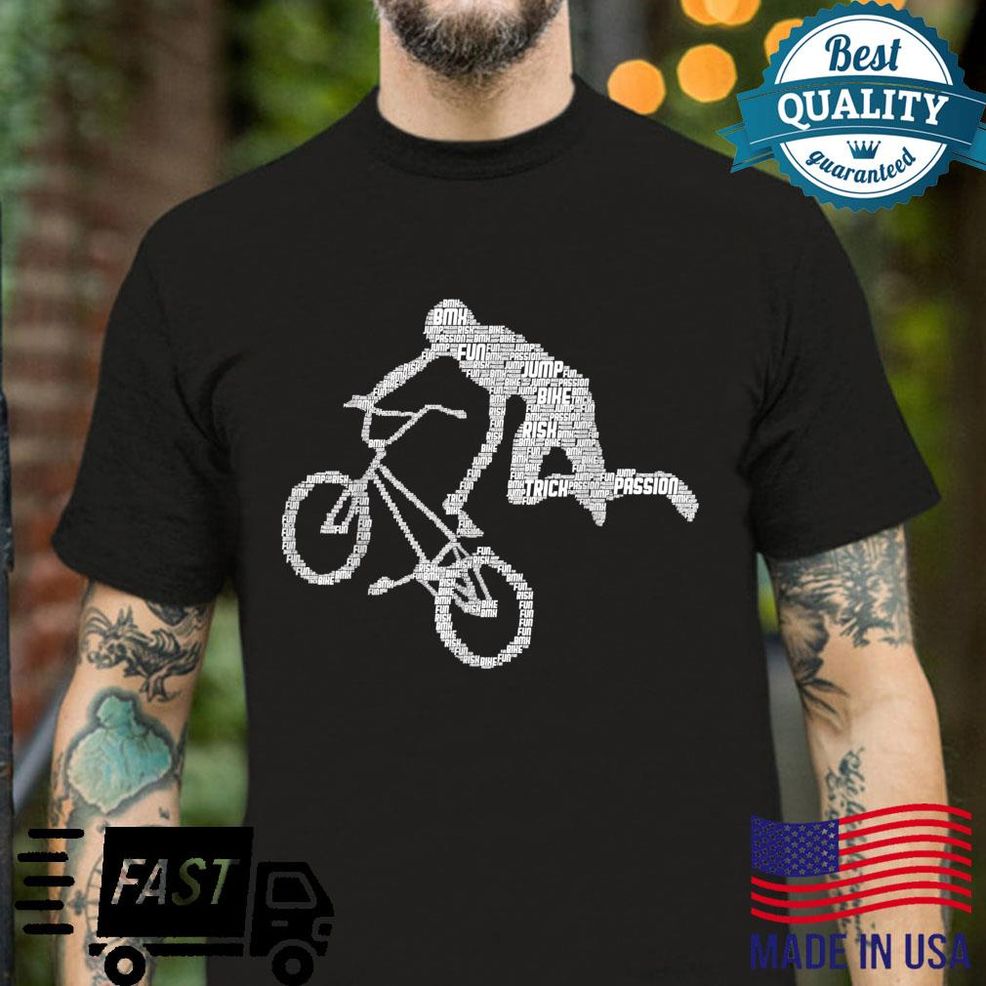 BMX Rider Bike Bicycle Stunt Racing Boys Shirt