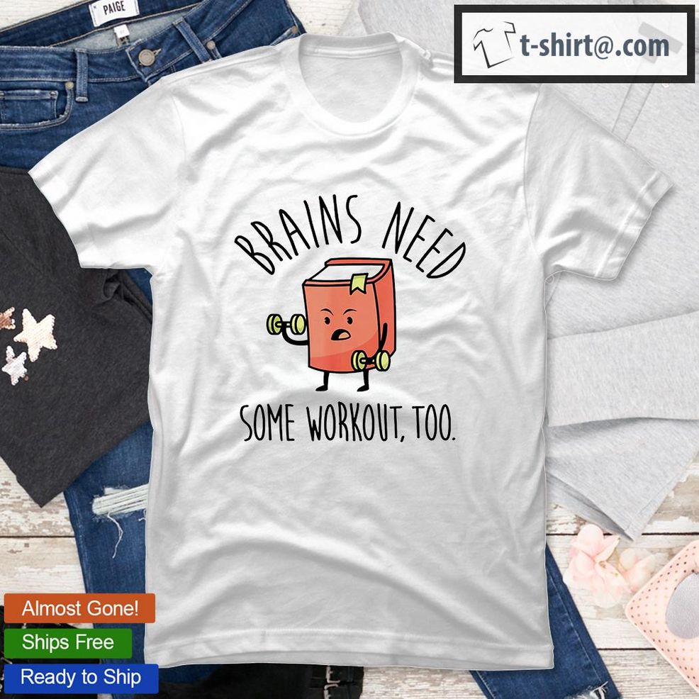 Bookman Brain Reading Books T Shirt